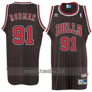 maglia dennis rodman #91 chicago bulls retro striscia