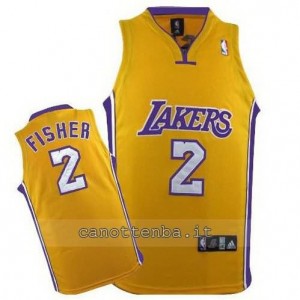 maglia derek fisher #2 los angeles lakers giallo