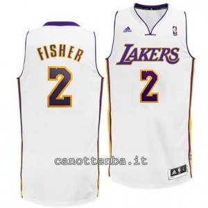 maglia derek fisher #2 los angeles lakers revolution 30 bianca