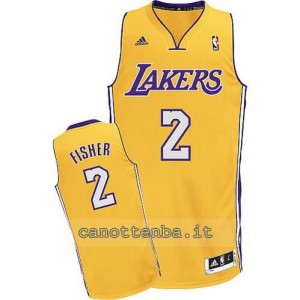 maglia derek fisher #2 los angeles lakers revolution 30 giallo