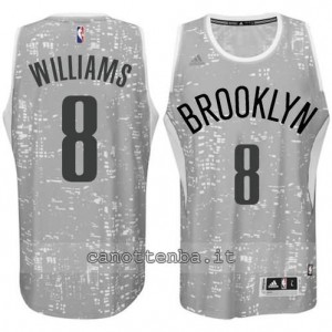 maglia deron williams #8 brooklyn nets lights grigio
