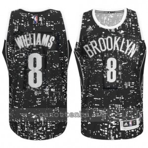 maglia deron williams #8 brooklyn nets lights nero