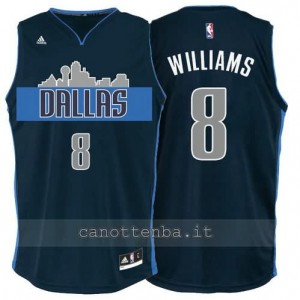 maglia deron williams #8 dallas mavericks navy blu