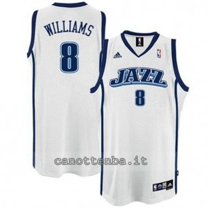 maglia deron williams #8 utah jazz soul bianca