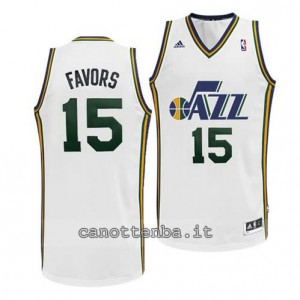 maglia derrick favors #15 utah jazz revolution 30 bianca