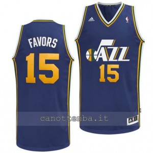maglia derrick favors #15 utah jazz revolution 30 blu