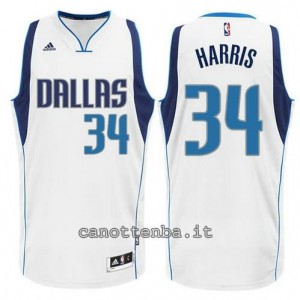 maglia devin harris #34 dallas mavericks swingman bianca