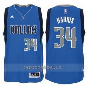 maglia devin harris #34 dallas mavericks swingman blu