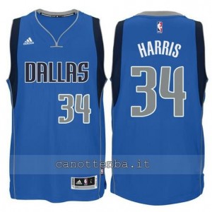 maglia devin harris #34 dallas mavericks swingman blu