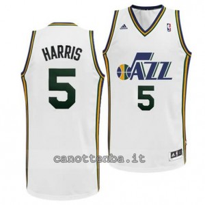 maglia devin harris #5 utah jazz revolution 30 bianca