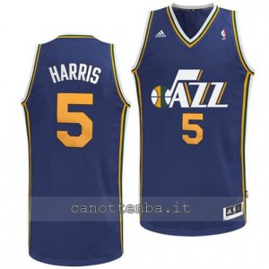 maglia devin harris #5 utah jazz revolution 30 blu