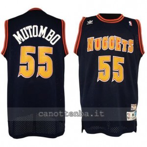 maglia dikembe mutombo #55 denver nuggets classico nero