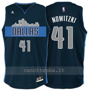 maglia dirk nowitzki #41 dallas mavericks navy blu