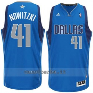 maglia dirk nowitzki #41 dallas mavericks revolution 30 blu