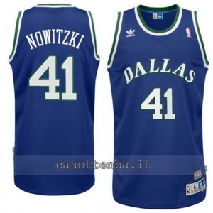 maglia dirk nowitzki #41 dallas mavericks soul blu