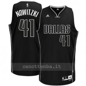 maglia dirk nowitzki #41 dallas mavericks swingman nero