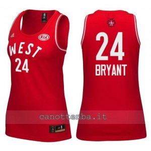 maglia donna nba all star 2016 kobe bryant #24 rosso