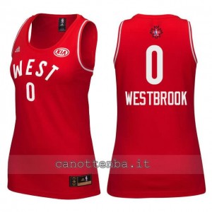 maglia donna nba all star 2016 russell westbrook #0 rosso