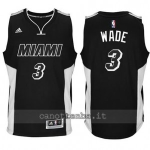 maglia dwayne wade #3 miami heat 2014-2015 nero