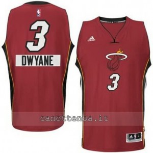 maglia dwyane wade #3 miami heat natale 2014 rosso