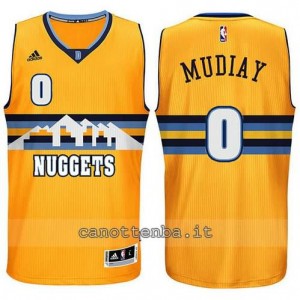 maglia emmanuel mudlay #0 denver nuggets alternato giallo