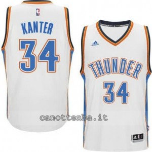 maglia enes kanter #34 oklahoma city thunder 2014-2015 bianca