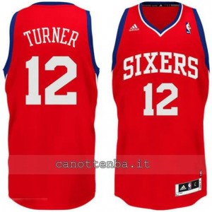 maglia evan turner #12 philadelphia 76ers revolution 30 rosso