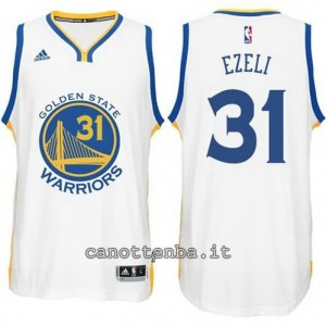 maglia festus ezeli #31 golden state warriors 2014-2015 bianca
