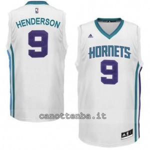 maglia gerald henderson #9 charlotte hornets bianca