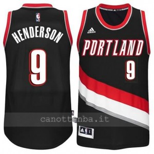 maglia gerald henderson #9 portland trail blazers 2014-2015 nero