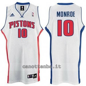 maglia greg monroe #10 detroit pistons bianca