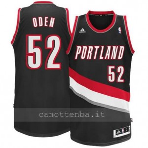 maglia greg oden #52 portland trail blazers revolution 30 nero