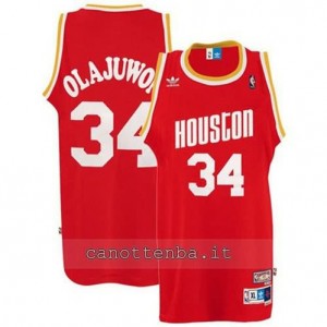 maglia hakeem olajuwom #34 houston rockets classico rosso