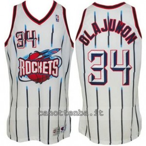 maglia hakeem olajuwon #34 houston rockets classico bianca