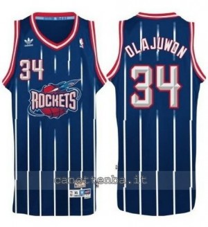 maglia hakeem olajuwon #34 houston rockets classico blu