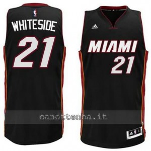 maglia hassan whiteside #21 miami heat 2014-2015 nero