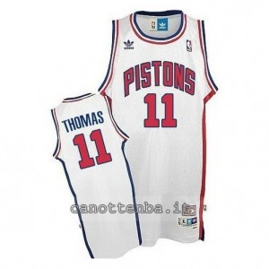 maglia isiah thomas #11 detroit pistons bianca