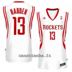 maglia james harden #13 houston rockets revolution 30 bianca