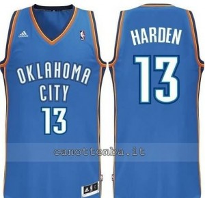 maglia james harden #13 oklahoma city thunder revolution 30 blu