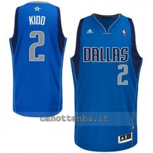 maglia jason kidd #2 dallas mavericks revolution 30 blu