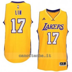 maglia jeremy lin #17 los angeles lakers 2014-2015 giallo