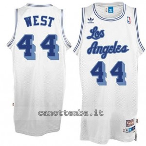 maglia jerry west #44 los angeles lakers soul bianca