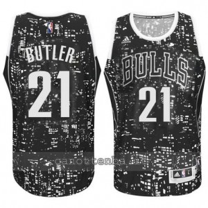 maglia jimmy butler #21 chicago bulls lights nero