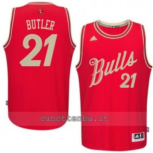 maglia jimmy butler #21 chicago bulls natale 2015 rosso