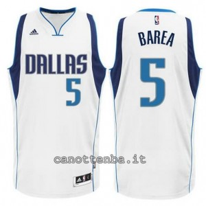 maglia jj barea #5 dallas mavericks 2015 bianca