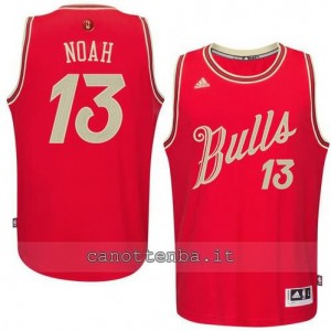 maglia joakim noah #13 chicago bulls natale 2015 rosso