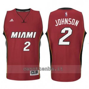 maglia joe johnson #2 miami heat 2014-2015 rosso