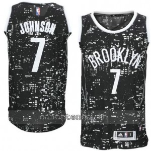 maglia joe johnson #7 brooklyn nets lights nero