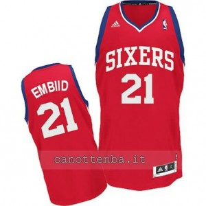 maglia joel embiid #21 philadelphia 76ers revolution 30 rosso