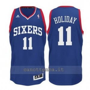 maglia jrue holiday #11 philadelphia 76ers revolution 30 blu